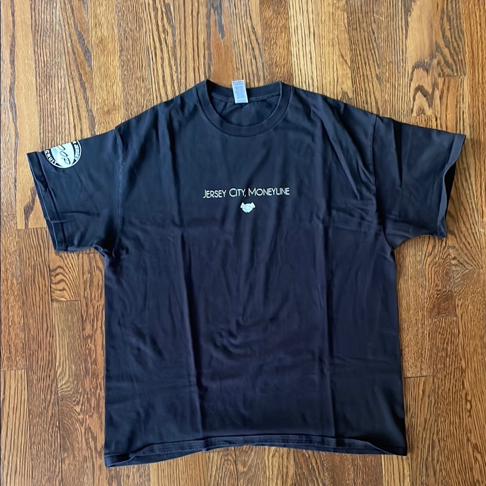 Black Saint Peter’s University Basketball “JERSEY CITY, MONEYLINE” T-Shirt.